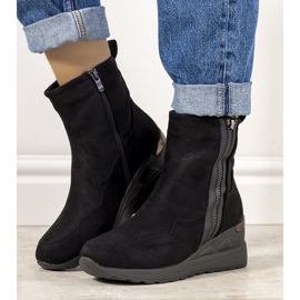 Bottines compensées isolées noires de Valdez le noir 3