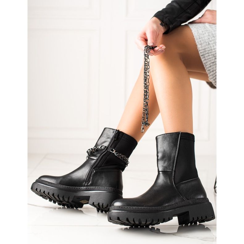 Sixth Sense Sacs à la mode avec une chaîne noir 1