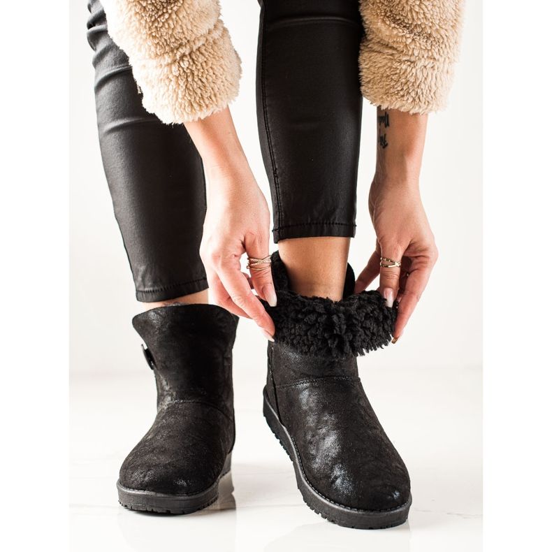 Evento Mukluki avec des paillettes le noir 1