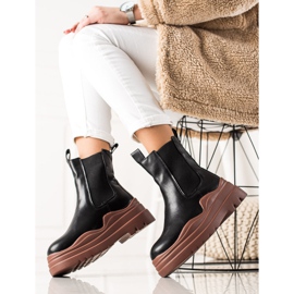 TRENDI Bottines Chelsea sur la plateforme de mode noir 2