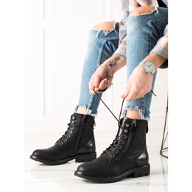 Evento Bottes noires à lacets décontractées 1