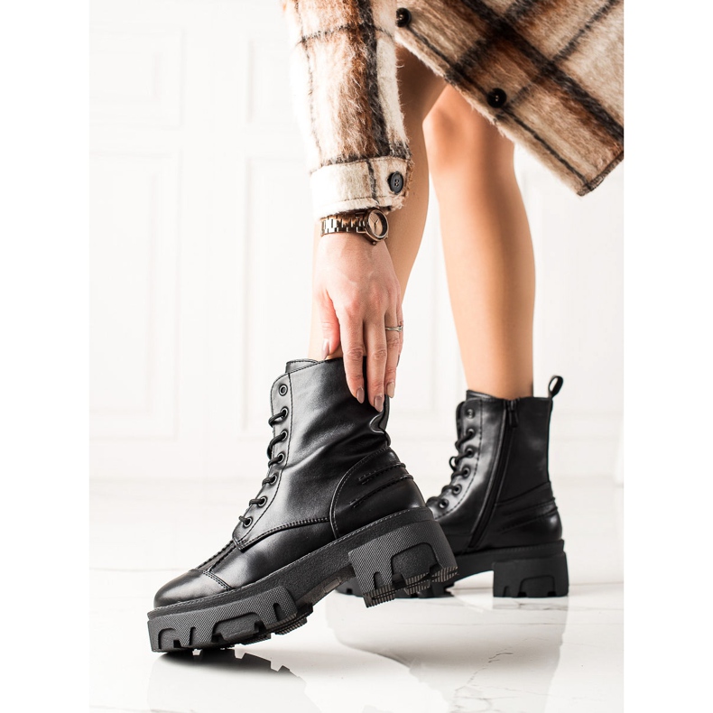 Seastar Bottes de trappeur sur la plateforme noir 1