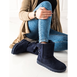 TRENDI Mukluki avec un arc bleu marin 2 TRENDI Mukluki avec un arc bleu marin 2