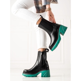 Seastar Bottes à plateforme colorée le noir vert 2