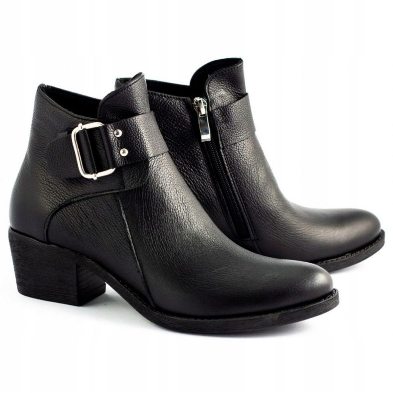 Olivier Bottes en cuir noir le noir 2