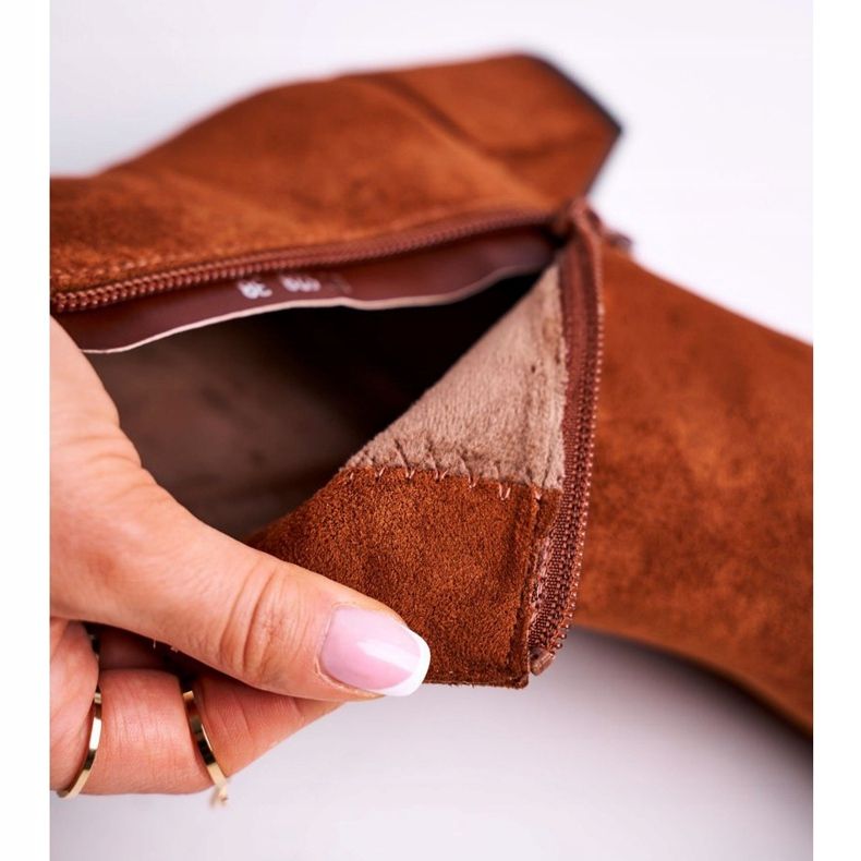 Bottes pour femmes Sergio Leone Camel BT528 brun 5