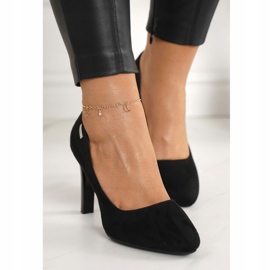 PJ1 Escarpins Classiques On A Bar Daim Noir Eliana le noir 1