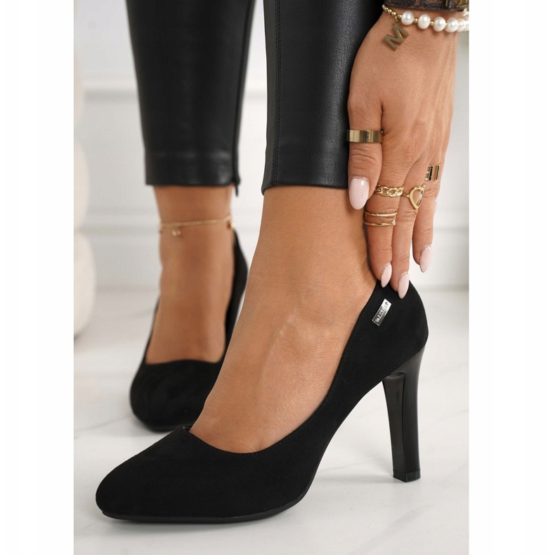 PJ1 Escarpins Classiques On A Bar Daim Noir Eliana le noir 2