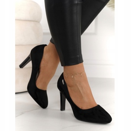 PJ1 Escarpins Classiques On A Bar Daim Noir Eliana le noir 3