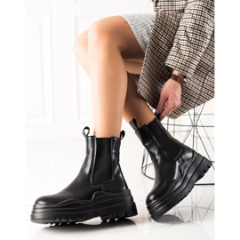 TRENDI Bottines Chelsea sur la plateforme de mode le noir 1