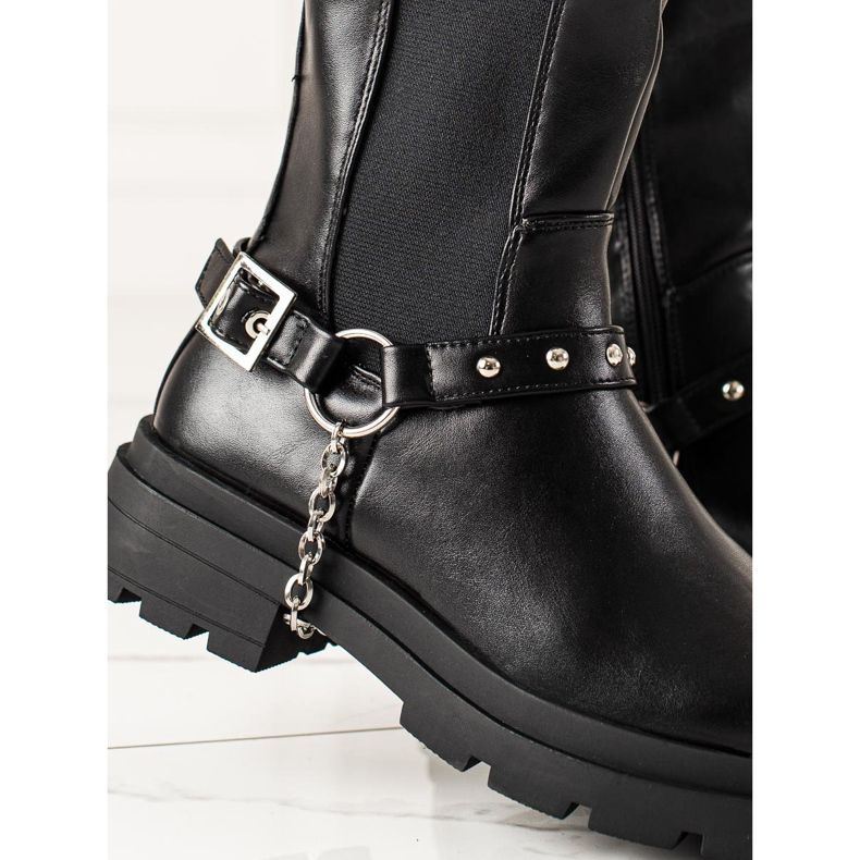 Sixth Sense Bottes sur la plate-forme avec ornement noir 1