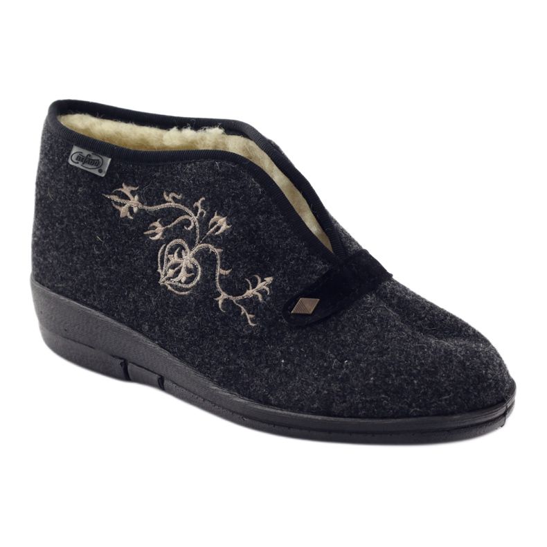 Dr.ORTO Befado chaussons femme avec fourrure de mouton 031d028 gris 2 Dr.ORTO Befado chaussons femme avec fourrure de mouton 031d028 gris 2