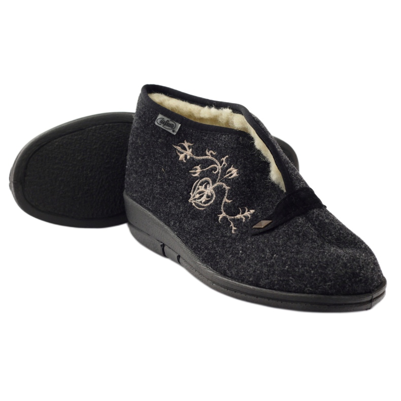 Dr.ORTO Befado chaussons femme avec fourrure de mouton 031d028 gris 4 Dr.ORTO Befado chaussons femme avec fourrure de mouton 031d028 gris 4