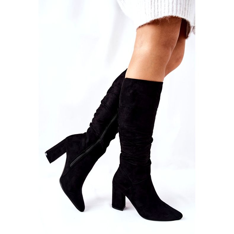 Vinceza Bottes noires en daim Dorelle noires 3