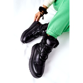 S.Barski Bottes de neige chaudes noires Gordian pour femmes noires 4