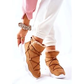 Bottes de neige chaudes Big Star Camel II274266 beige jaune 4