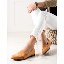 Evento Mocassins classiques en daim beige jaune 2