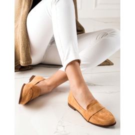 Evento Mocassins classiques en daim beige jaune 3