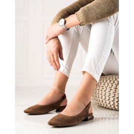 M.Daszyński Chaussures ajourées à talon apparent brun 3