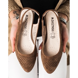 M.Daszyński Chaussures ajourées à talon apparent brun 1