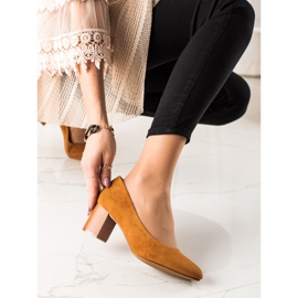 M.Daszyński Escarpins chameau brun jaune 1