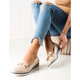 M.Daszyński Ballerine Compensée Avec Noeud beige 1