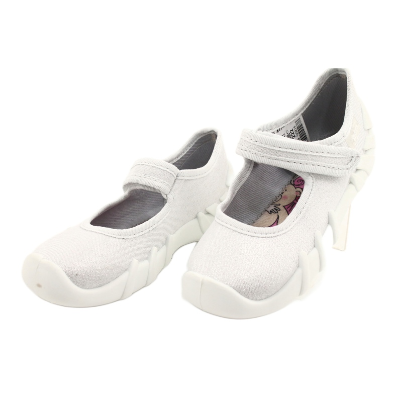 Chaussures de vitesse argentées pour enfants Befado 109P222 blanc 3