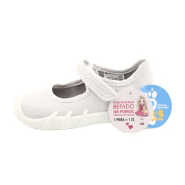 Chaussures de vitesse argentées pour enfants Befado 109P222 blanche 6