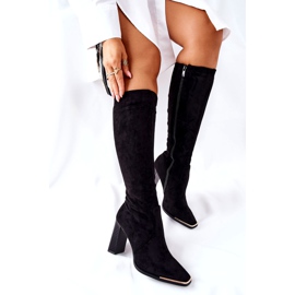 PS1 Bottes Chaudes Pour Femmes À Bout Doré Noir Puentos 3