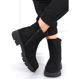 Bottines Chelsea en daim noir Hege le noir 2