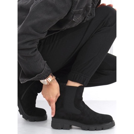 Bottines Chelsea en daim noir Hege le noir 7