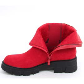 Bottines Chelsea en daim rouge Hege 5