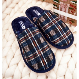 WJ1 Chaussons Homme Bleu Marine Chaud Whisper beige 1