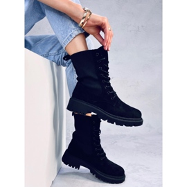 Bottes militaires à tige chaussette Nevada Black le noir 2