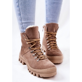 PF1 Bottes en daim chaudes Sand Tempête de sable beige 4