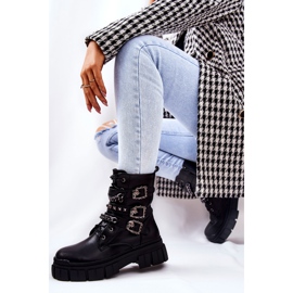 WS1 Bottes Attachées Chaîne Boucle Noir Reiloy 6