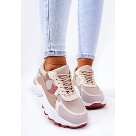Chaussures de sport sur la plate-forme Berenice beige-rose 1