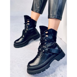 Ahne Bottes militaires noires le noir 1 Ahne Bottes militaires noires le noir 1