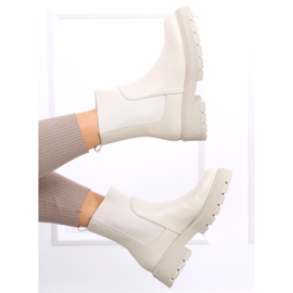 Chelsea boots à tige haute Cillo Beige 1