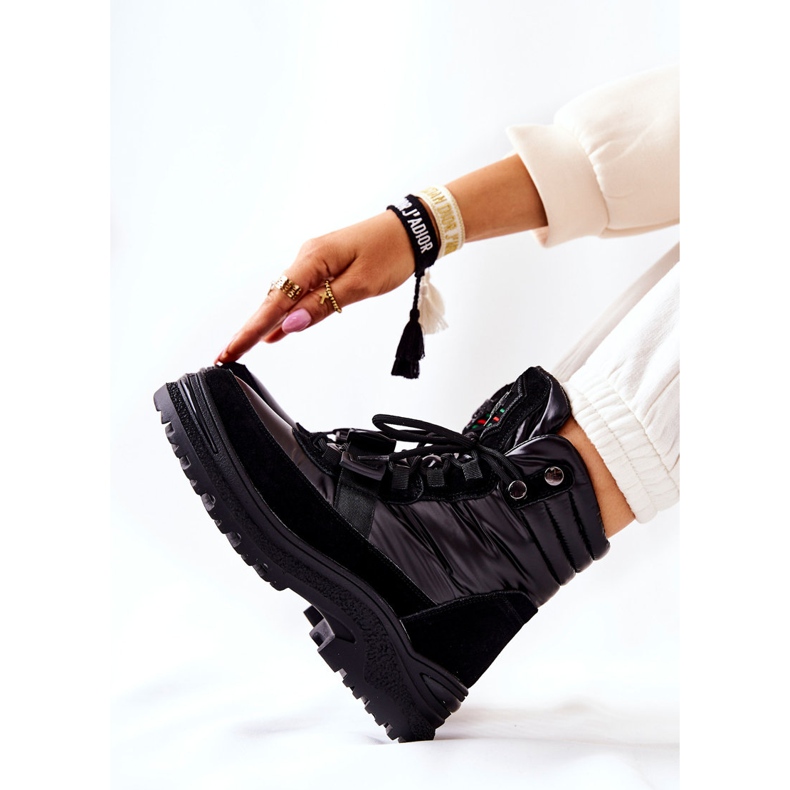 PS1 Bottes de neige pour femmes sur la fermeture éclair Noir Marcia le noir 2