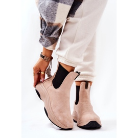 WS1 Bottines Plateforme Daim Beige Nicci 5