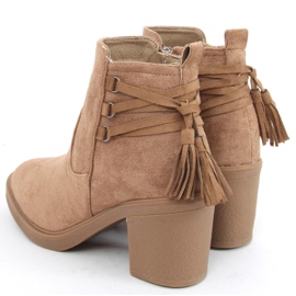 Bottines à talon en caoutchouc Alva Camel beige 5