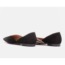 Marco Shoes Ballerines dans une combinaison de daim et de tresses le noir 5