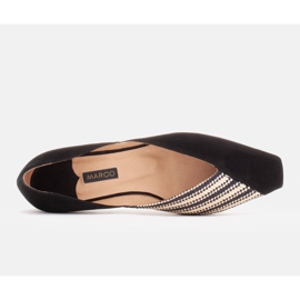 Marco Shoes Ballerines dans une combinaison de daim et de tresses le noir 6