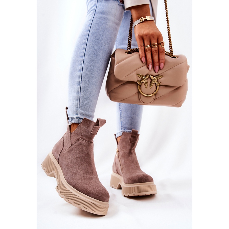 Lewski Shoes Bottes en daim Workery Lewski 3104 / P Cappucino beige 2