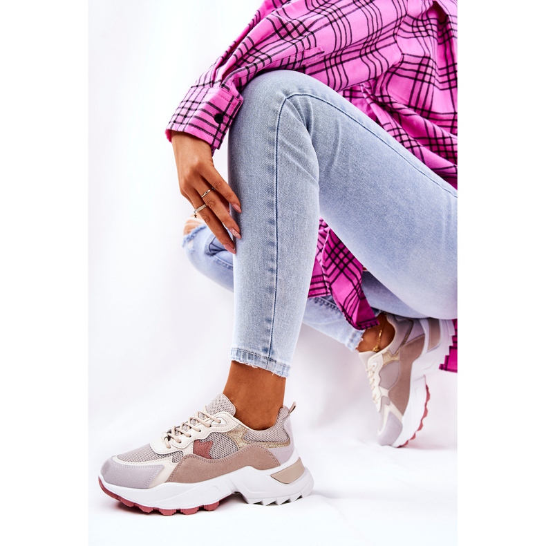 WS1 Chaussures de sport sur la plate-forme beige Alessia 2