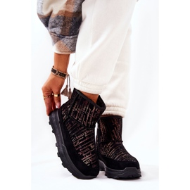 PE1 Bottes de neige chaudes à imprimé freesia noir le noir 5