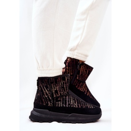 PE1 Bottes de neige chaudes à imprimé freesia noir le noir 3