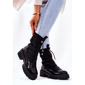 PL4 Bottes noires de travailleurs Connor avec une chaussette le noir 2