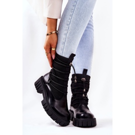 PL4 Bottes noires de travailleurs Connor avec une chaussette le noir 3